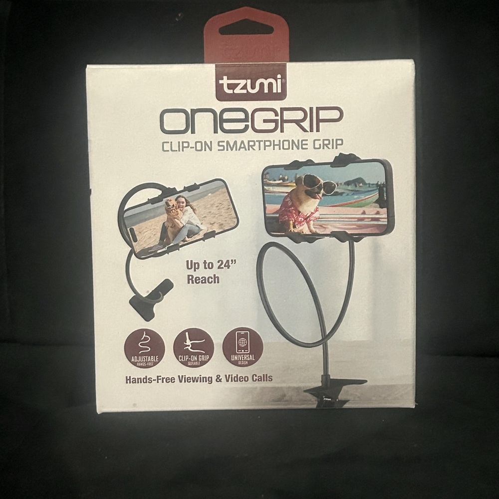 Clip on smartphone grip